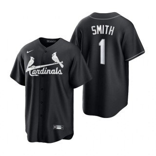 Cardinals Ozzie Smith Nike Black White Replica Jersey