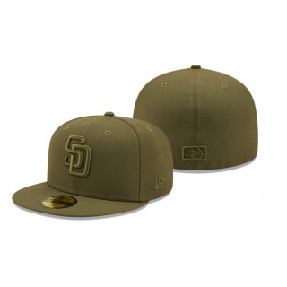 San Diego Padres Olive Color Pack 59FIFTY Fitted Hat