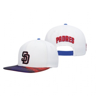 San Diego Padres White Dip-Dye Snapback Hat