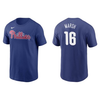 Philadelphia Phillies Brandon Marsh Royal Name Number T-Shirt