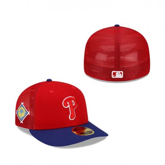 Philadelphia Phillies 2022 Spring Training Low Profile 59FIFTY Fitted Hat Red Royal