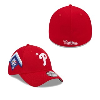 Philadelphia Phillies Red MLB All-Star Game Workout 39THIRTY Flex Fit Hat