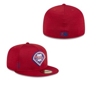 Philadelphia Phillies Red 2024 Clubhouse 59FIFTY Fitted Hat