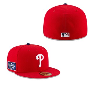 Philadelphia Phillies Red 2024 MLB World Tour London Series 59FIFTY Fitted Hat