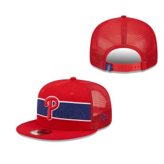 Philadelphia Phillies Red Tonal Band Trucker 9FIFTY Snapback Hat