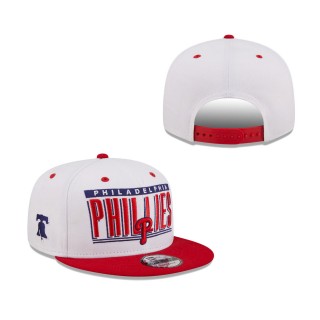 Philadelphia Phillies Retro Title 9FIFTY Snapback Hat White Red