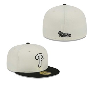 Philadelphia Phillies Stone Black Chrome 59FIFTY Fitted Hat