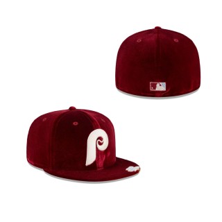 Philadelphia Phillies Velvet Visor Clip Fitted Hat