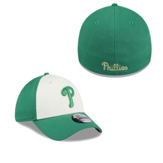 Philadelphia Phillies White Green 2024 St. Patrick's Day 39THIRTY Flex Fit Hat