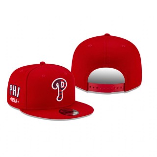 Philadelphia Phillies Red 4th of July 9FIFTY Adjustable Hat