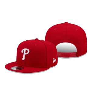 Philadelphia Phillies Red Banner Patch 9FIFTY Snapback Hat