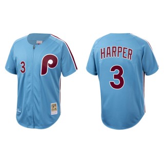 Philadelphia Phillies Bryce Harper Light Blue Authentic Cooperstown Collection Jersey