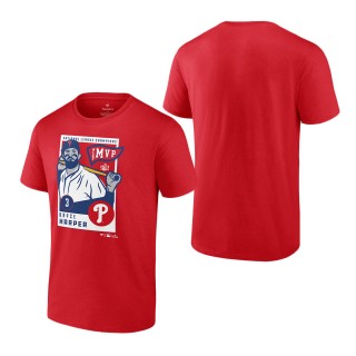 Men's Philadelphia Phillies Bryce Harper Red 2022 National League Champions MVP T-Shirt