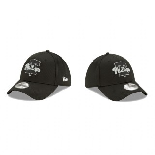 Phillies Clubhouse Black Team 39THIRTY Flex Hat
