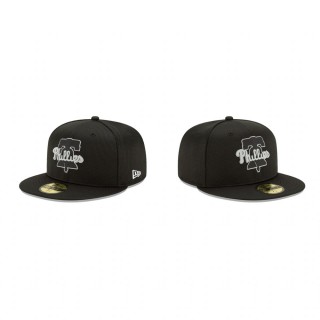 Phillies Clubhouse Black Team 59FIFTY Fitted Hat