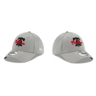 Phillies Clubhouse Gray 39THIRTY Flex Hat