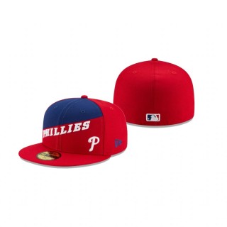 Phillies Color Split Red 59FIFTY Fitted Hat