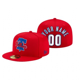 Phillies Custom Red 2021 Clubhouse Hat