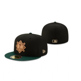 Phillies Black Debossed 59Fifty Fitted Hat