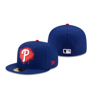 Phillies Royal Drip Front Hat