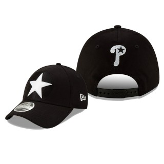 Philadelphia Phillies Black Elements Monochrome Logo Stretch Snapback 9FORTY Adjustable Hat