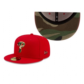 Phillies Red Pop Camo Undervisor 59FIFTY Hat