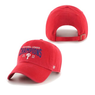 Men's Philadelphia Phillies Red 2022 National League Champions Clean Up Adjustable Hat