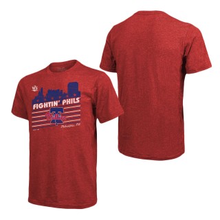 Men's Philadelphia Phillies Red 2022 World Series Local Lines Tri-Blend T-Shirt
