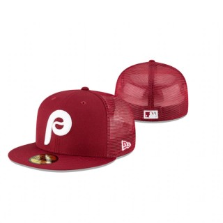 Phillies Maroon Replica Mesh Back 59FIFTY Hat