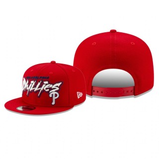 Philadelphia Phillies Red Retro Graffiti 9FIFTY Adjustable Hat