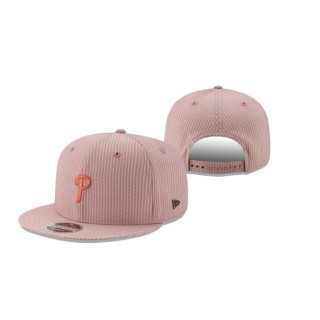 Philadelphia Phillies Pink Seersucker Black Label 9Fifty Snapback Snapback Hat