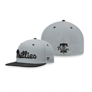 Philadelphia Phillies Gray Black Team Fitted Hat
