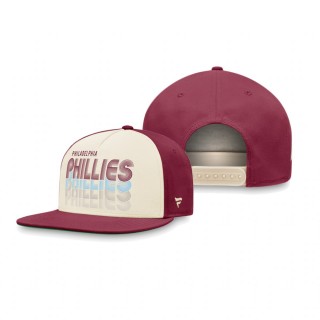 Philadelphia Phillies Cream Maroon True Classic Gradient Snapback Hat