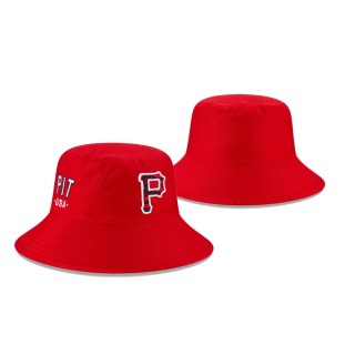 Pittsburgh Pirates Red 4th of July Bucket Hat