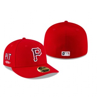 Pirates Red 4th of July Low Profile 59FIFTY Hat