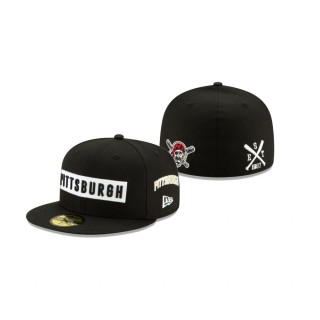 Pirates Black Boxed Wordmark 59FIFTY Fitted Hat