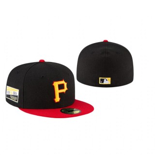 Pirates Black Red Centennial Collection Cooperstown 59FIFTY Fitted Hat