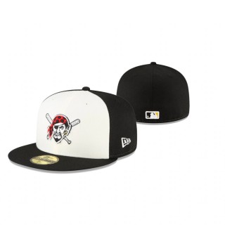 Pirates White Black Cooperstown Collection Hat