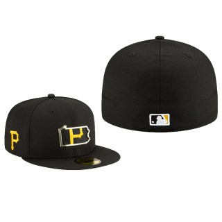 Pirates Black Metal & Thread State 59FIFTY Fitted Hat