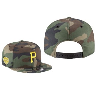 Pittsburgh Pirates Camo Military Patch 9FIFTY Snapback Hat
