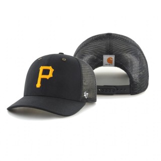 Pittsburgh Pirates Black MVP Trucker Snapback Hat