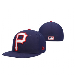 Pittsburgh Pirates Navy Patriotic Turn Fitted Hat