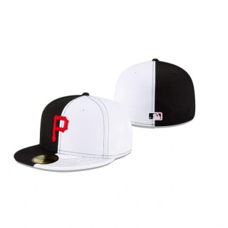 Pirates Split Crown Black White 59Fifty Fitted Hat