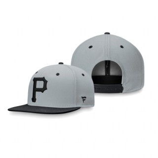 Pittsburgh Pirates Gray Black Team Snapback Hat