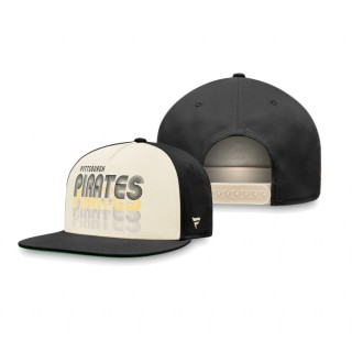 Pittsburgh Pirates Cream Black True Classic Gradient Snapback Hat