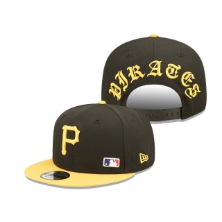 Men's Pittsburgh Pirates Black Blackletter Arch 9FIFTY Snapback Hat