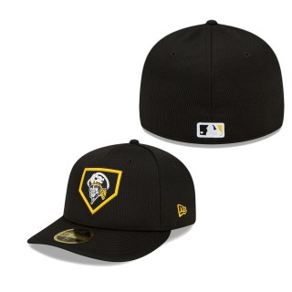 Men's Pittsburgh Pirates Black 2022 Clubhouse Cooperstown Collection Low Profile 59FIFTY Fitted Hat