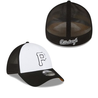 Pittsburgh Pirates Black White 2023 On-Field Batting Practice 39THIRTY Flex Hat