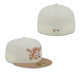 Pittsburgh Pirates Cream Chrome Camel Rust Undervisor 59FIFTY Fitted Hat
