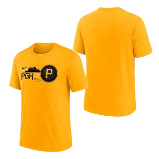 Pittsburgh Pirates Gold City Connect Tri-Blend T-Shirt